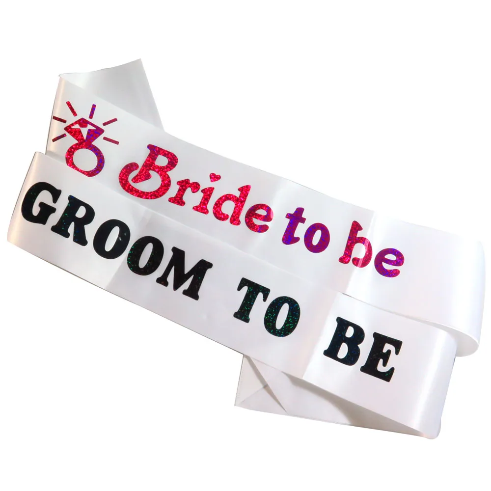 Ленты Свадебные белые блестящие 2 шт. | Дом и сад