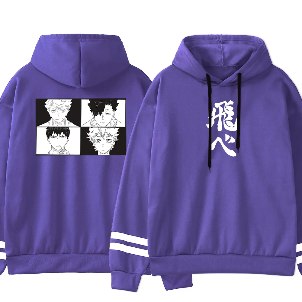 

Hoodies Japan Anime Haikyuu Cool Print Sweatshirt Fashion Woman Punk Kpop Women's Harajuku Clothing Loose Fleece Warm Hoodie