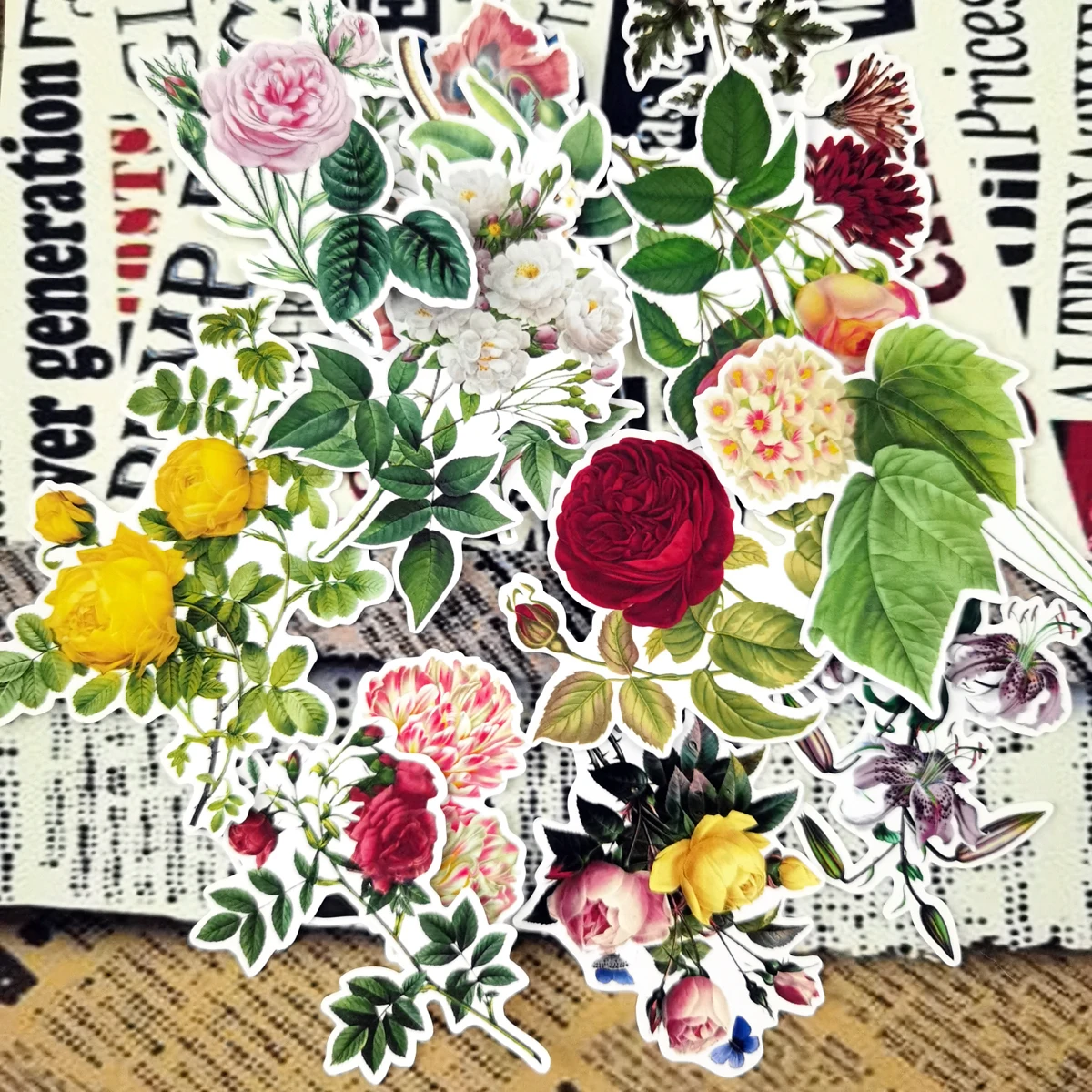 15 шт. стикеры в виде цветов стиле ретро | Канцтовары для офиса и дома