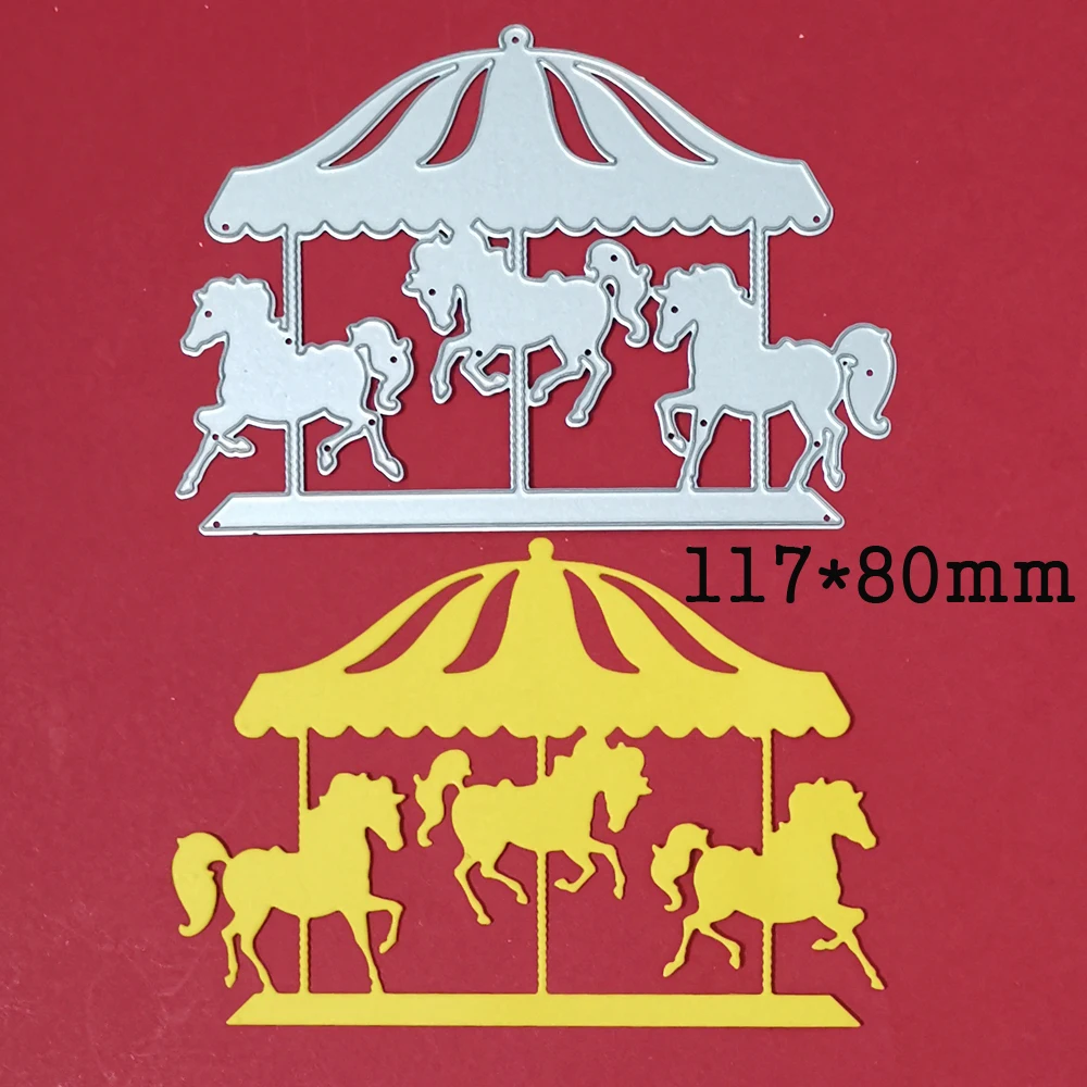 Новые металлические ножницы для резки "Карусель" фигурной вырубки для скрапбукинга и эмбоссирования бумаги и картона.