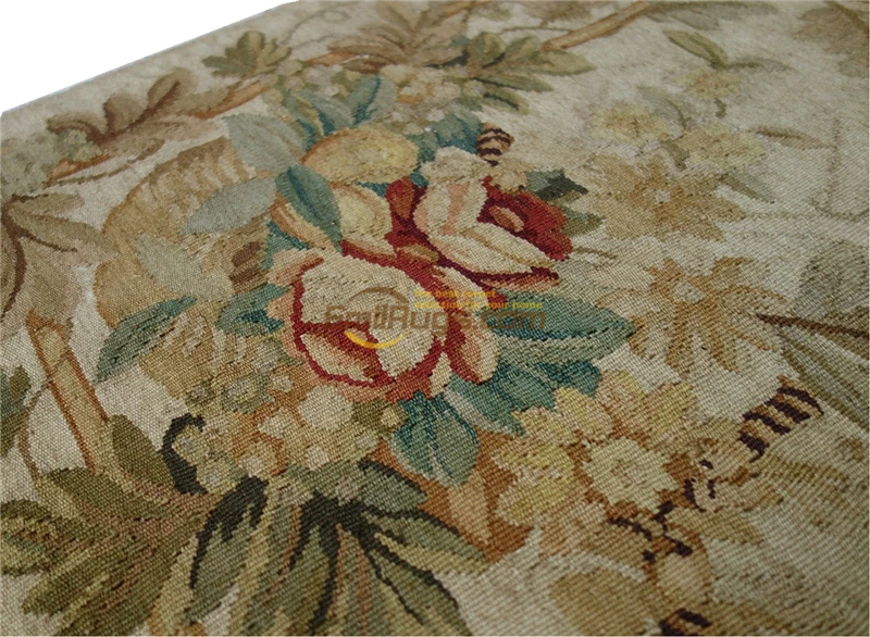 Xpa 26 шикарный потрепанный Pastel светильник Tone French Country Aubusson Area Mat 122x183 см Ɗx6'