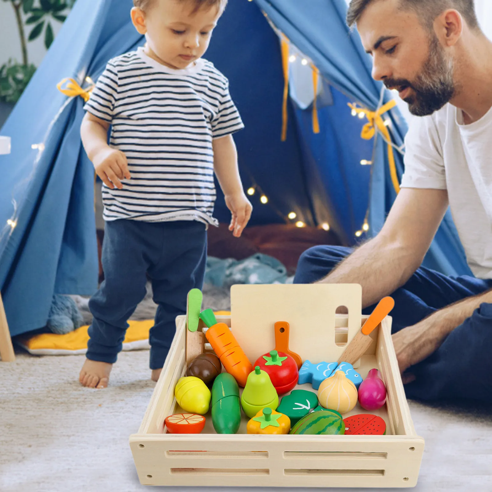 

Fruits Cut Toy Food Cognitive Kitchen Play House Toy L50