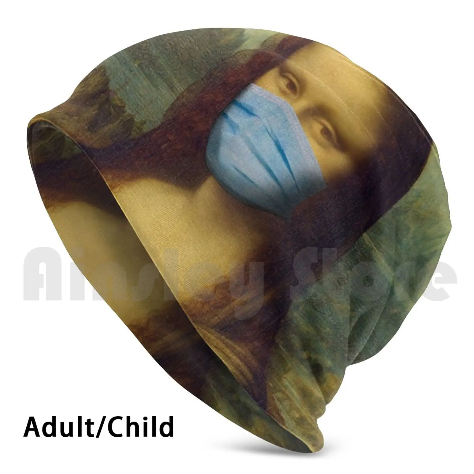 

2021 Mona Lisa Beanie Hedging Cap DIY Print Cushion Toilet Paper Quarantine Social Distancing Home Stay At Home Mona