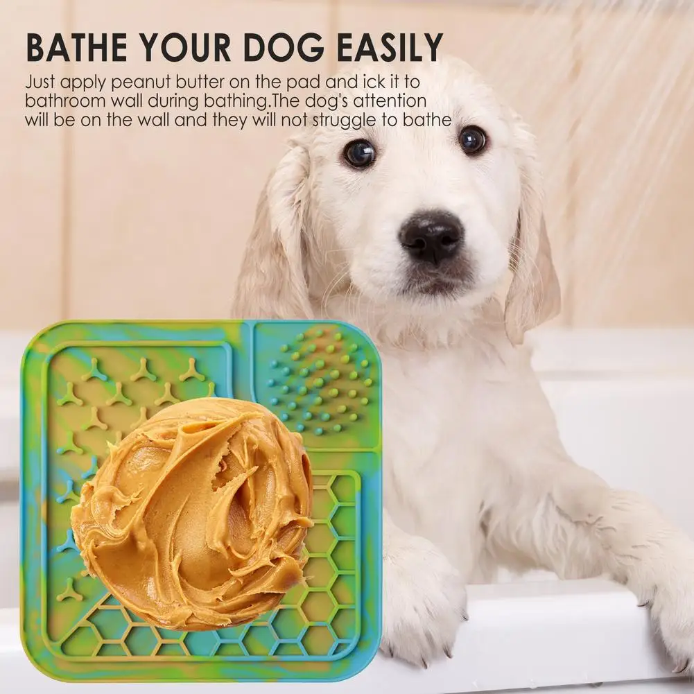 Силиконовый коврик для собак силиконовый лизания с сильным присосом от скуки и