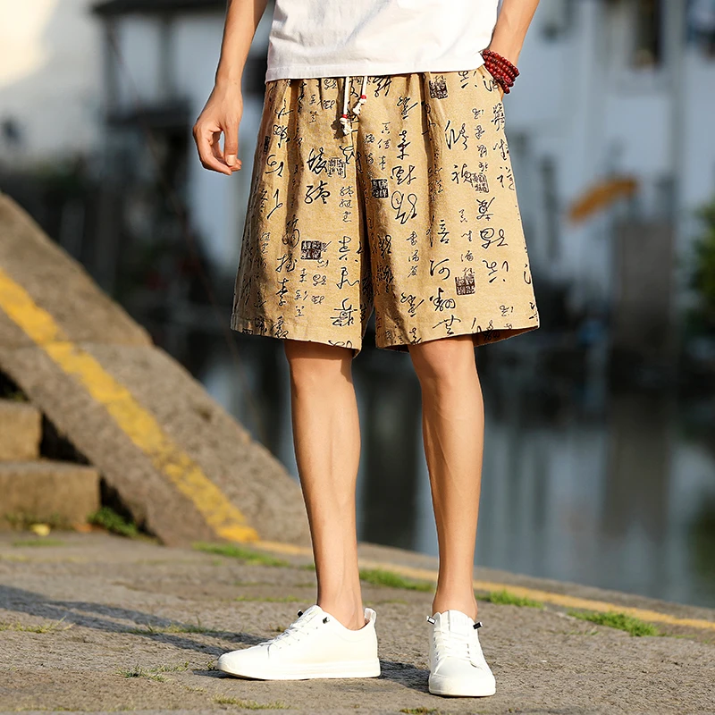 

2021 New Mens Beach Shorts Summer Loose and Comfortable Men Stitching Shorts Size S-5XL Fashion Lace-up Flower Casual Shorts