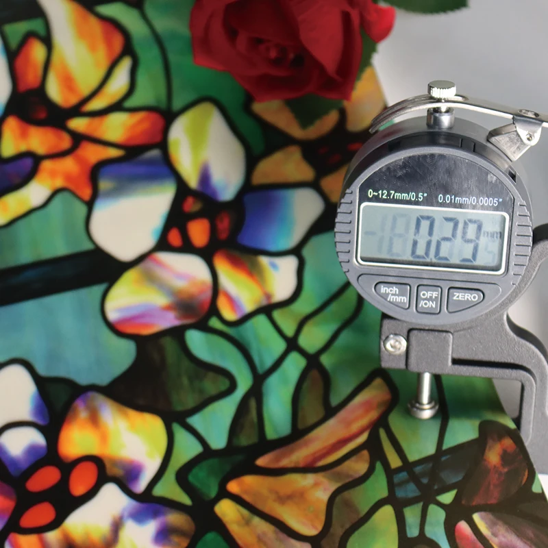 Статическая пленка на окна Камелия декоративная стеклянная наклейка для ванной