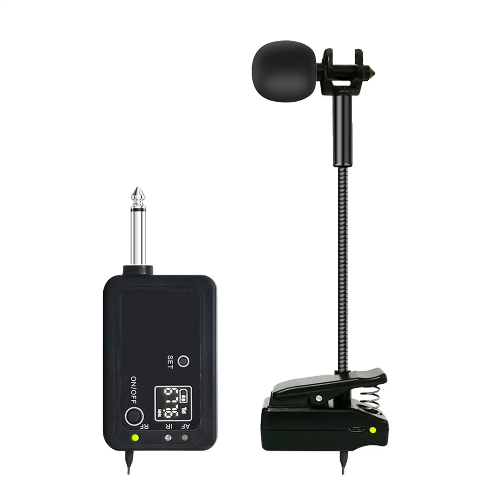 

Sax Microphone Wireless Instrument UHF Mic Receiver & Transmitter System for Saxophone French Horn Trumpet Trumbone