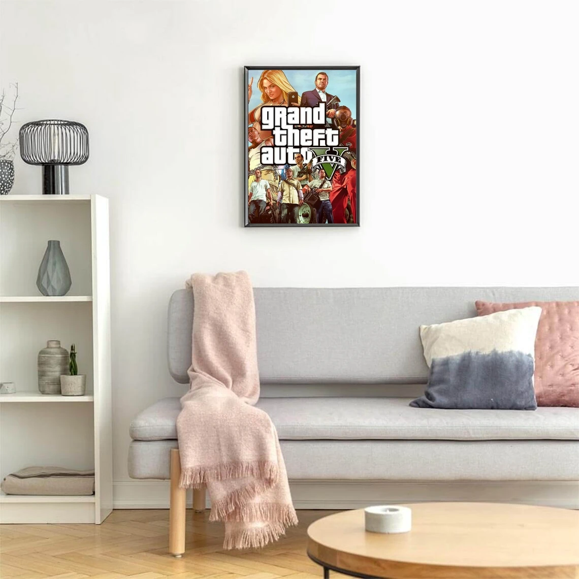 Постер Grand Theft Auto 5 для видеоигр ПК PS4 эксклюзивный холст ролевых игр