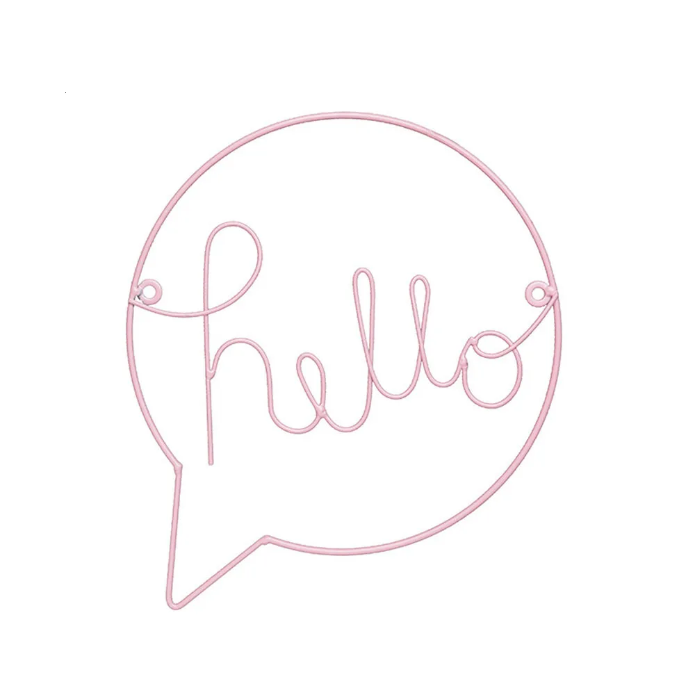 Железный настенный стикер Hello Letters в скандинавском стиле для детской комнаты