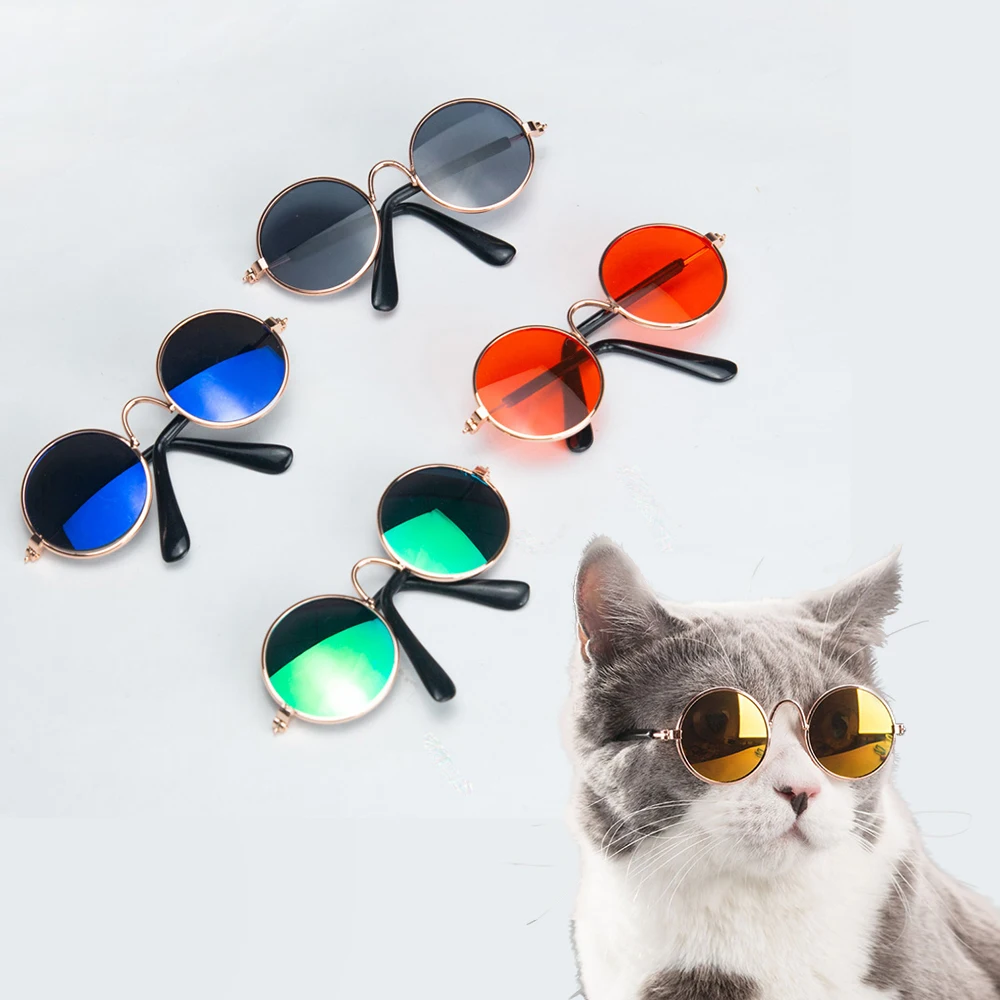 

Lovely Pet Cat Glasses Dog Glasses Pet Products Cat Toy Dog Sunglasses Photos Props Pet Accessoires Round Glasses