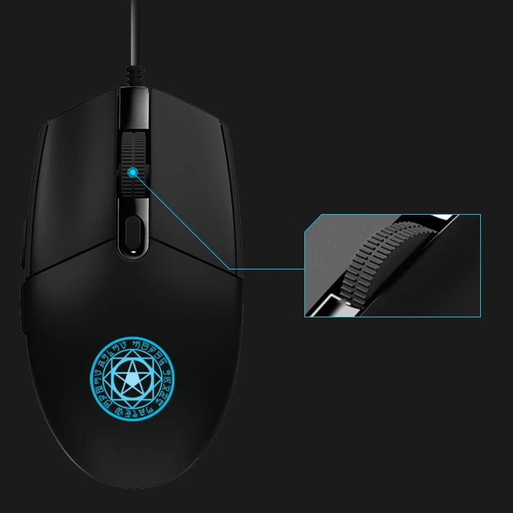 USB Проводная оптическая мышь 3200DPI с 5 кнопками и подсветкой светодиодный