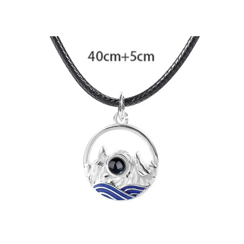 

2Pcs 100 Different Language I Love U Nanotechnology Lover Pendant Necklace Lover