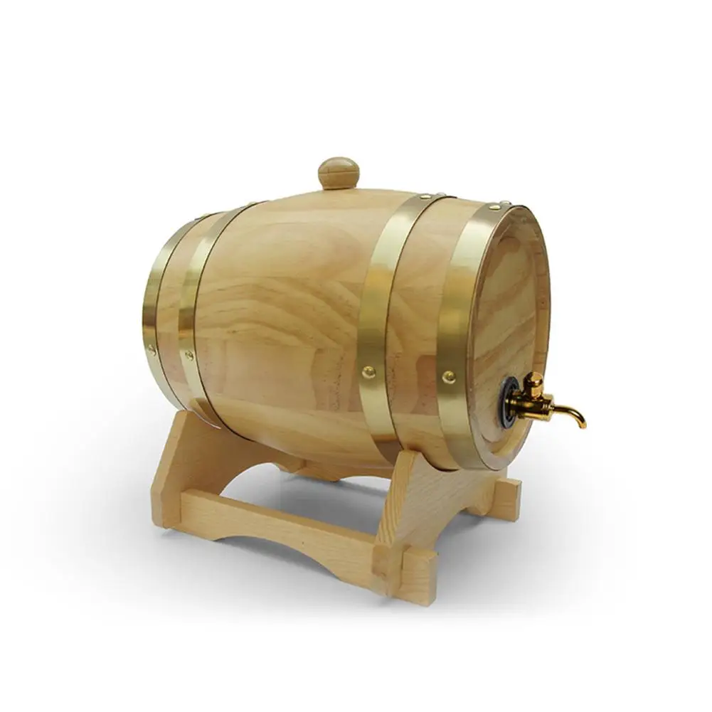 1.5L Beer Brewing Keg Vintage Wood Oak Timber Wine Barrel for Whiskey Rum Port Decorative Bar Accessories | Дом и сад