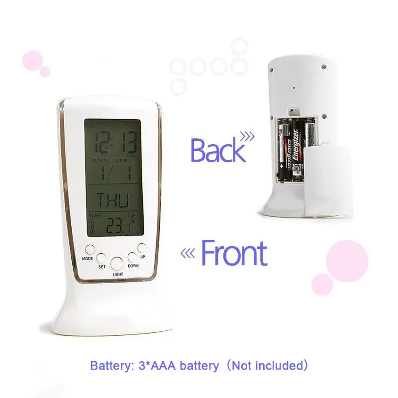 Светодиодный мини электронный цифровой будильник светящиеся часы для ленивых