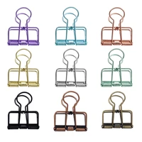 fenrry 10pcs colorful metal binder clips paper stainless steel clip 43 5cm book stationery school office learning supplies