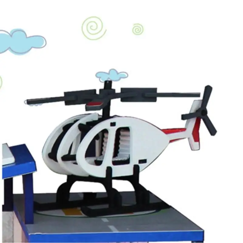 DIY кукольный домик Миниатюрная модель синий дом любви мебель королева деревянные