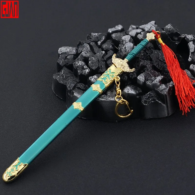 

Eternal Tribulation Infinite Game Peripheral Long Sword Blue And White Full Metal Sheathed Sword Model Handicraft Decoration