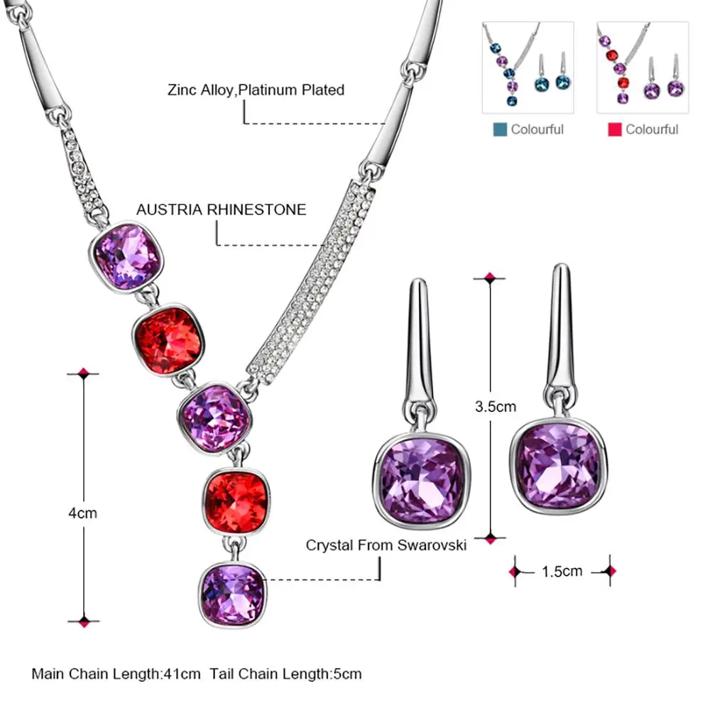 Neoglory брендовые Индийские Ювелирные наборы ожерелье серьги Роскошные подарки на