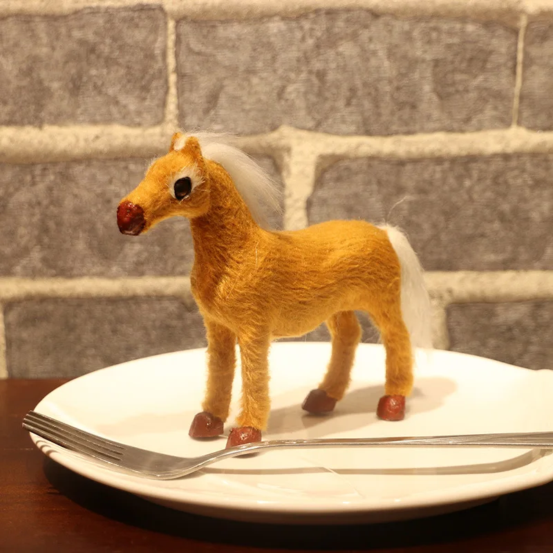 Микро-ландшафт имитация пони меха Животное украшение отеля креативный подарок