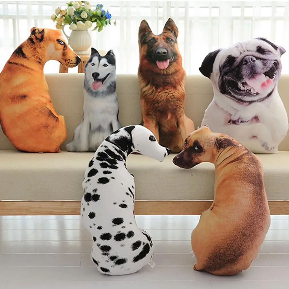 Инновационная 50 см 3D плюшевая игрушка имитация собаки диванные подушки разной