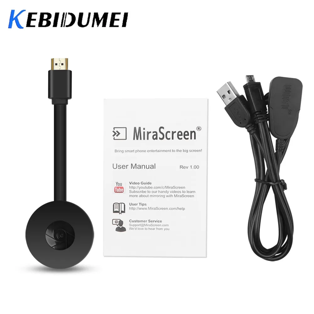 Kebidumei MiraScreen G2 1080P HDMI-совместимый ТВ-приемник с Wi-Fi дисплеем видеопередатчик для