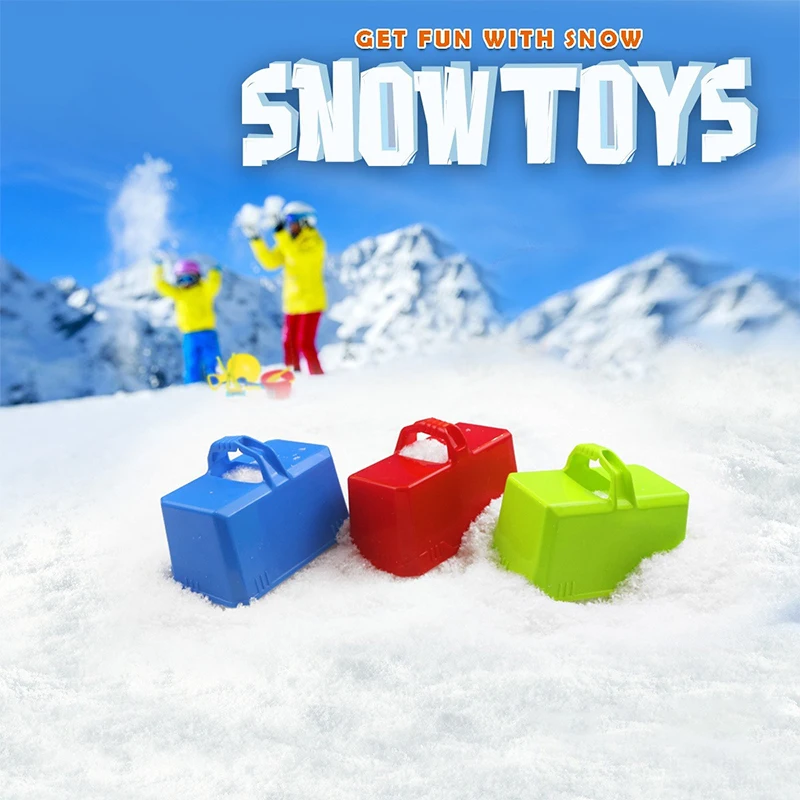 

2pcs Winter Outdoor Snow Block Molds Snow Brick Maker Summer Sand Brick Maker Mold Sand Kids Maker For Children Gifts