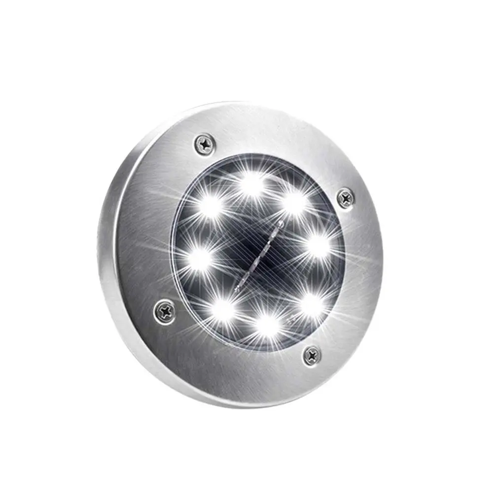 

8Pcs 8LED Solar Power Buried Light Under Ground Lamp Outdoor Path Garden Decking