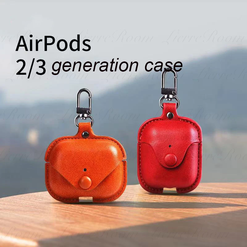 

LierreRoom For Airpods Protective Sleeve Apple Bluetooth Earphone Shell Airpods Case 1 2 Airpods Pro Earphone Leather Case New