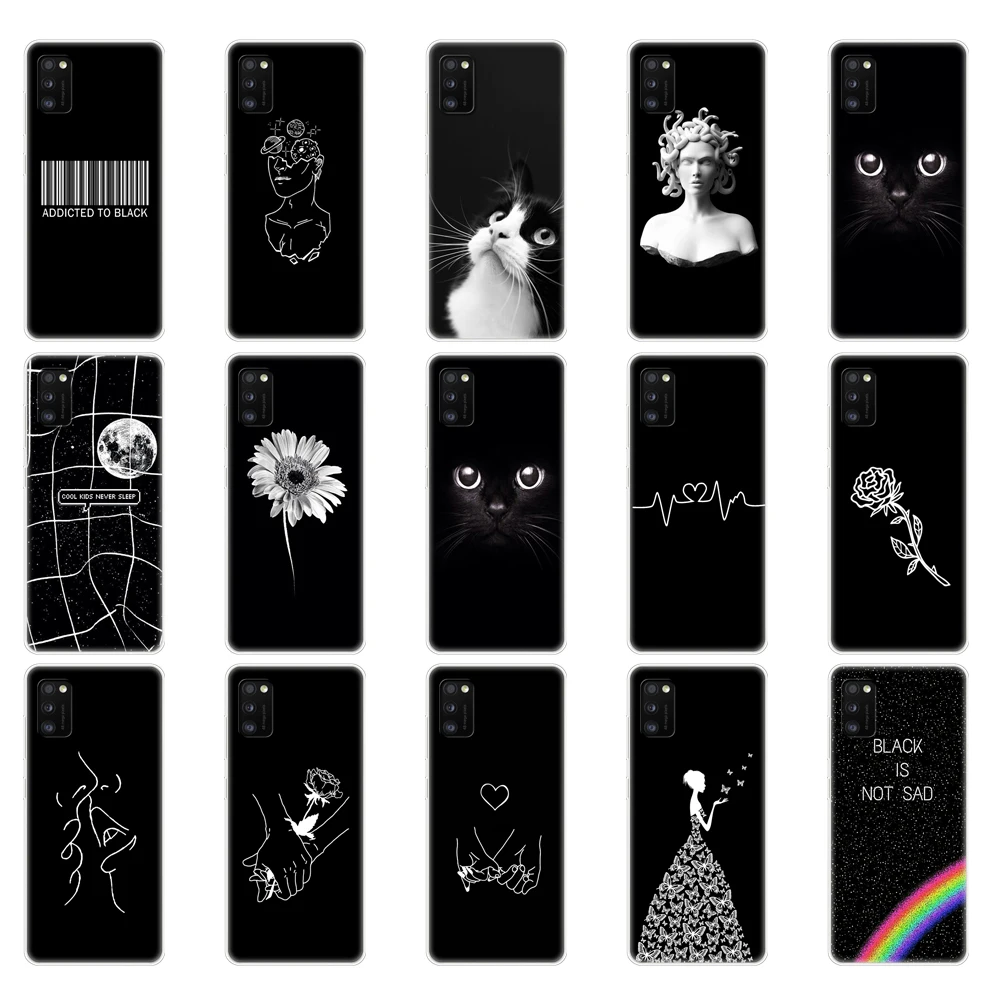 Силиконовый чехол для Samsung Galaxy A41 мягкая задняя крышка телефона из ТПУ 6 1 дюйма