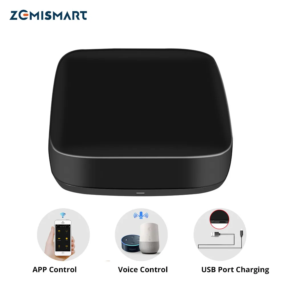 Zemismart para ar Compatível com Alexa e Google Controlador Universal Infravermelho Condicionado Ventilador tv Home