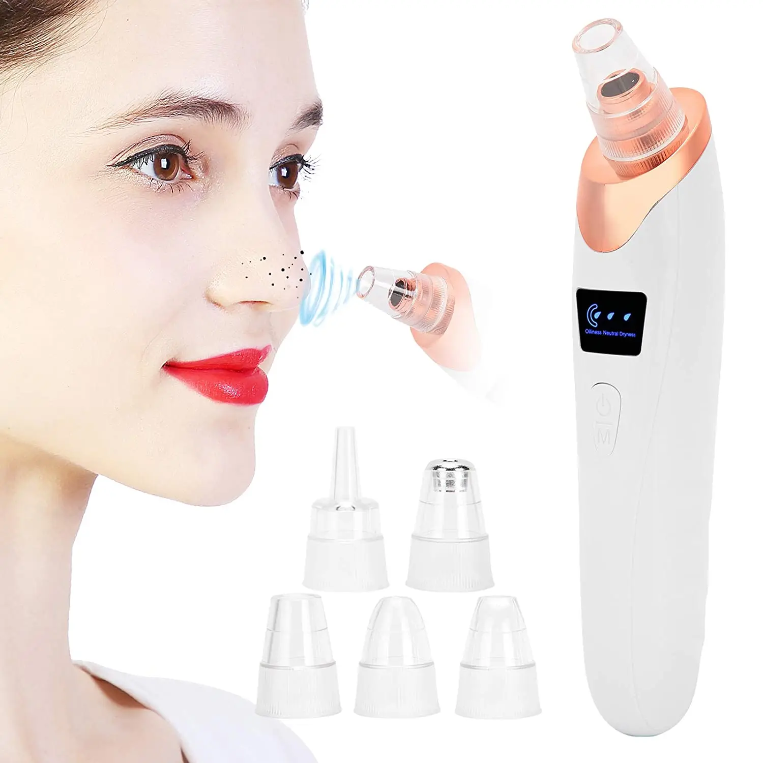 

Blackhead Remover Face Deep T Zone Pore Nose Cleaner Acne Pimple Removal Vacuum Suction Facial Black head Beauty Clean Skin Tool