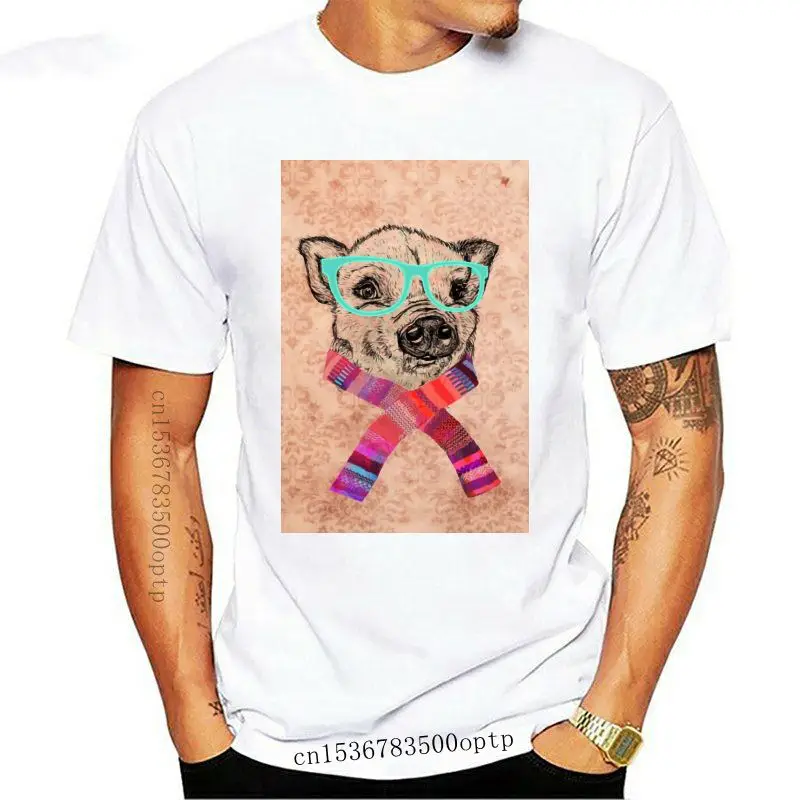 

Design Funny Mens T Shirt Cute Pig Drawing Tshirts Geek Hipster T-shirt Black Tops & Tees 100% Cotton Cartoon Clothes April