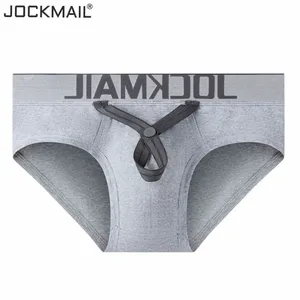 Трусы-брифы JOCKMAIL мужские, пикантное нижнее белье для пениса, Трусы-танга, Трусы-слипы для геев, трусы-джоки, мужское Прозрачное нижнее белье