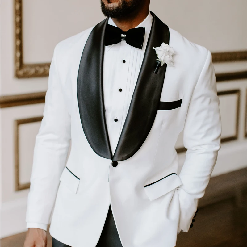

Сделанный на заказ Узкий покрой мужские свадебные костюмы мужской комплект из двух предметов, куртка с черными брюками, новейшие стильные с...