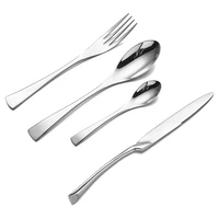 mirror silverware set tableware stainless steel cutlery set kitchen tableware spoon fork knife dinner set complete 4pcs cutlery
