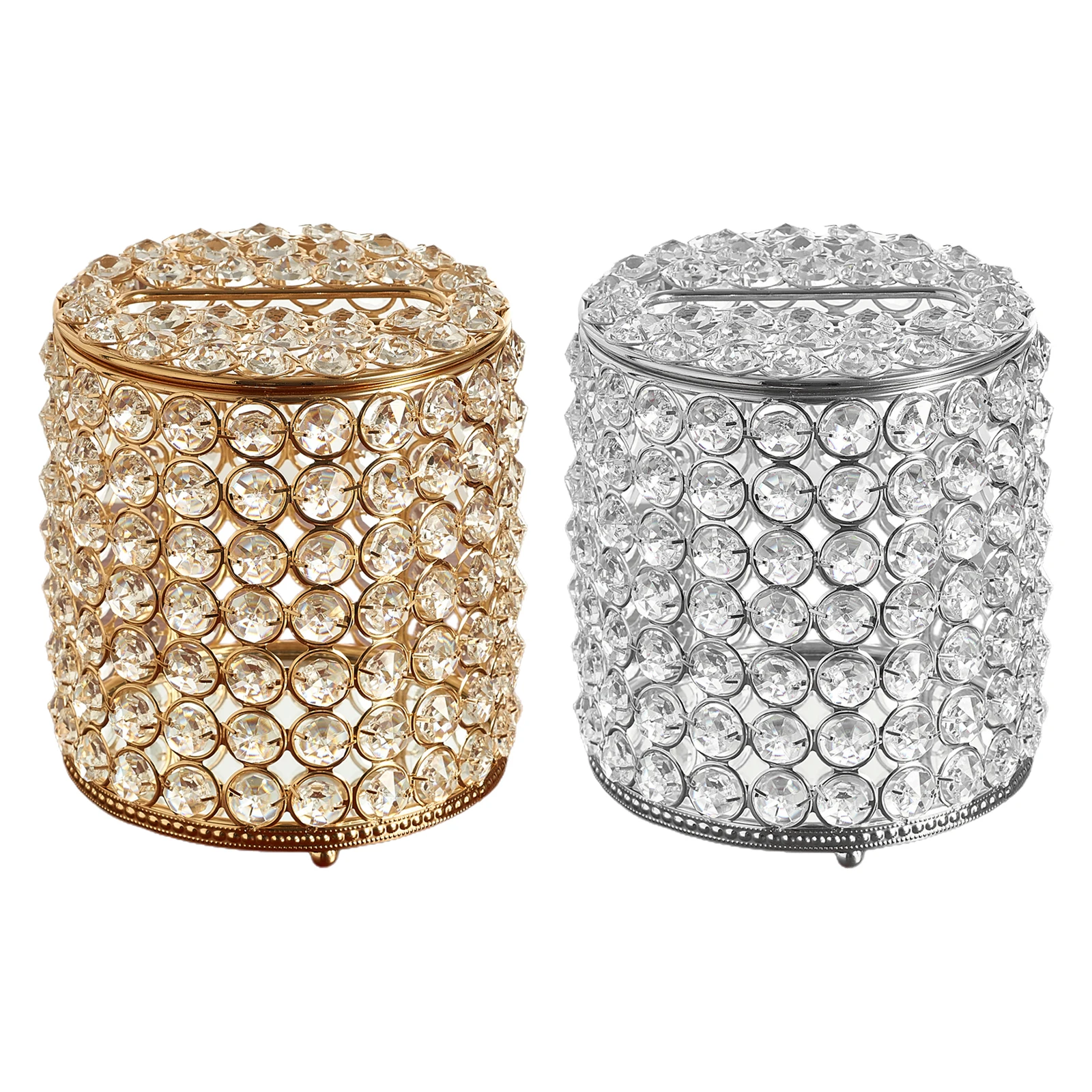 

Roll Paper Tissue Box Round Napkin Holder for Hotel Office Home Car