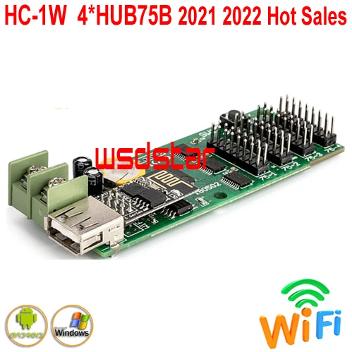 HC 1W 4 * HUB75B полный Цвет светодиодный Управление карты Поддержка Android APP WI FI и USB P5 P6 P8