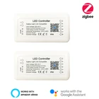 Tuya Zigbee 3,0 Smart LED контроллер RGB + CCT 6pin светильник ленты контроллер DC12-24V работать с Alexa Google Assistant контроллер