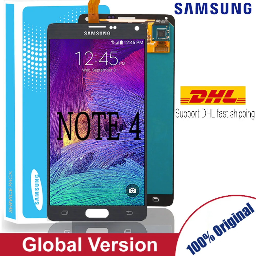 Оригинальный 5 7 ''ЖК дисплей для SAMSUNG Galaxy Note 4 Note4 N910 N910C N910A N910F N910H ЖК сенсорный