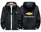 Chevrolet для мужчин, куртки-бомберы для Черная курточка Тонкий Длинные рукава куртки с капюшоном ветровки с капюшоном мужская одежда бренд; Сезон осень