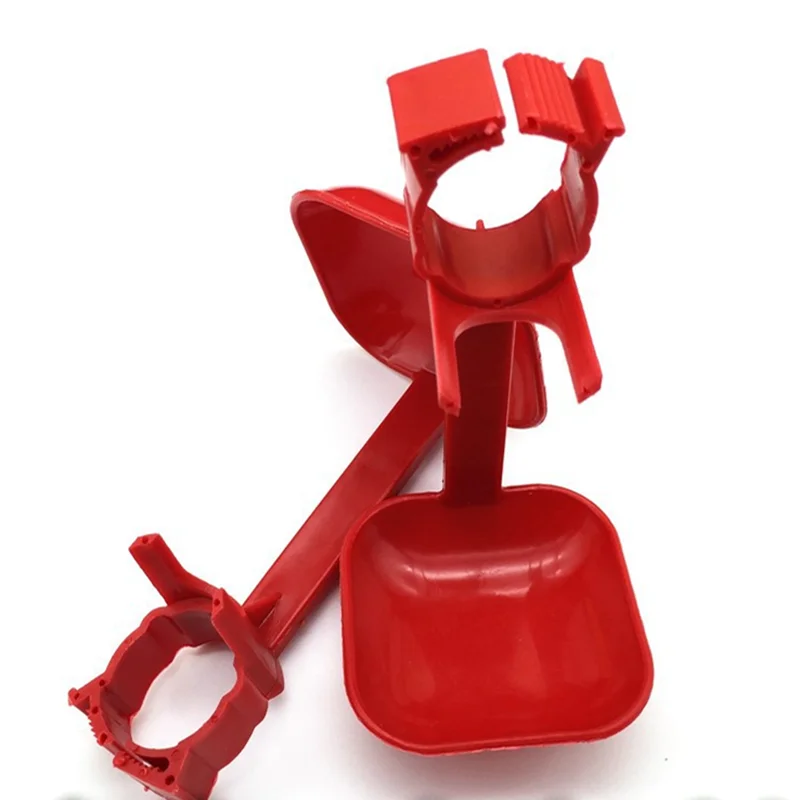 

30 pcs Chicken Snap-hanging Automatic Nipple Water Feeder Drinker Waterer Cup Red Drinking Farm equipment wholesale