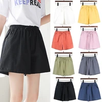 korean style women shorts high waist loose casual beach jogging summer baggy solid color sweatpants