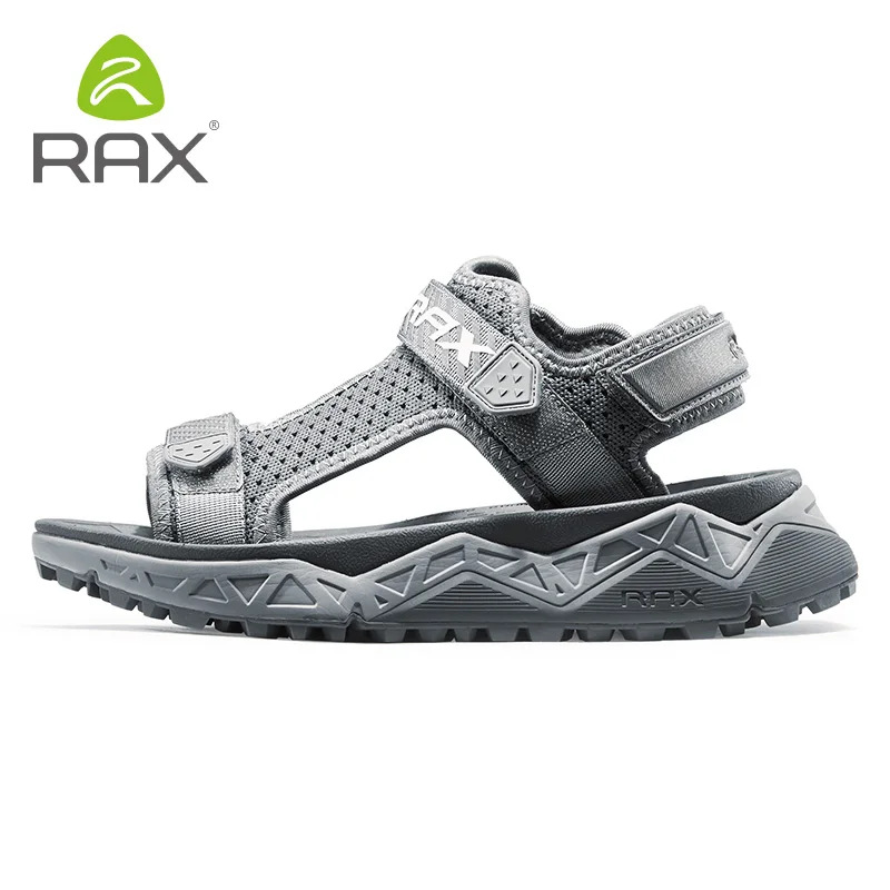 RAX/мужские спортивные сандалии; сезон лето; пляжные сандалии для мужчин; Водонепроницаемая Обувь для треккинга; Мужская дышащая обувь; Женская быстросохнущая обувь - Цвет: 489 grey men