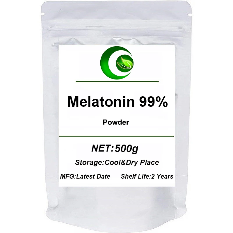 Melatonin (MT/MLT) 99% Powder, Hot Sale Super Strong Get Better Sleep, Anti-oxidation, Anti-aging  500-1000g