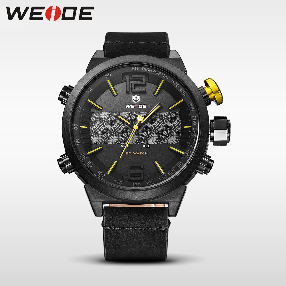 WEIDE Для мужчин аналоговые светодиодный цифровой Дисплей кварц двигаться t часы с