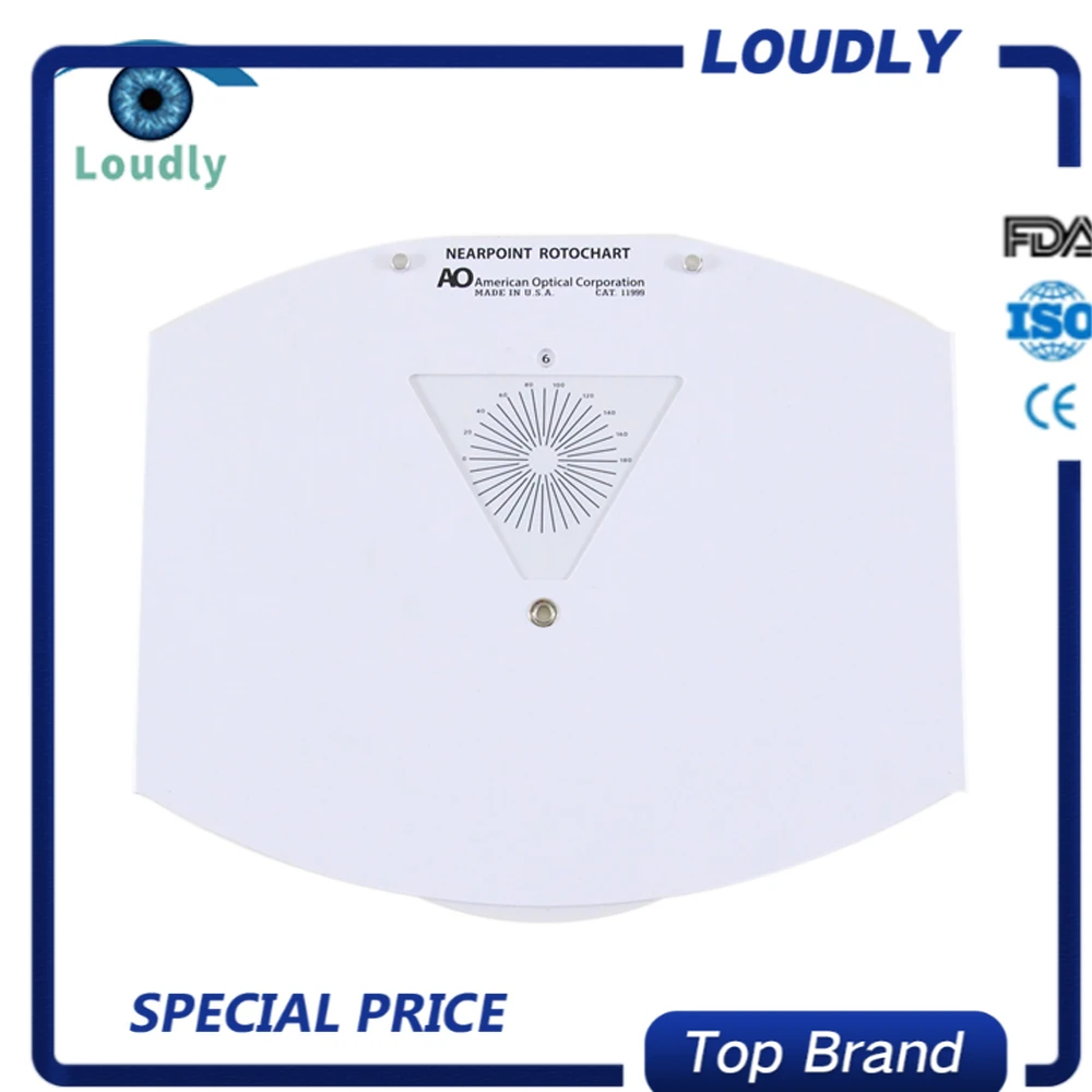 Loudly брендовый прибор для проверки зрения рядом с картами чтения используется