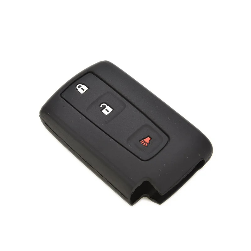 1 шт. автомобильные аксессуары чехол для ключей 3 кнопки силиконовый чехлы Toyota Prius
