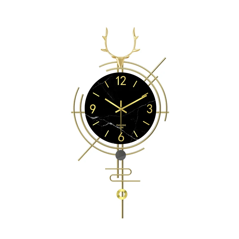 

Nordic luxury watch and clock household creative wall watch fashion simple clock living room modern wall clock