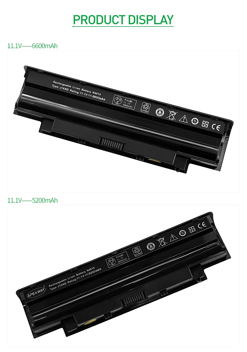11,1 v Аккумулятор для ноутбука Dell Inspiron N5110 J1KND J4XDH N7110 N3110 N4050 N5050 M4040 Vostro 1450 1540 1550 3450 3550 3750