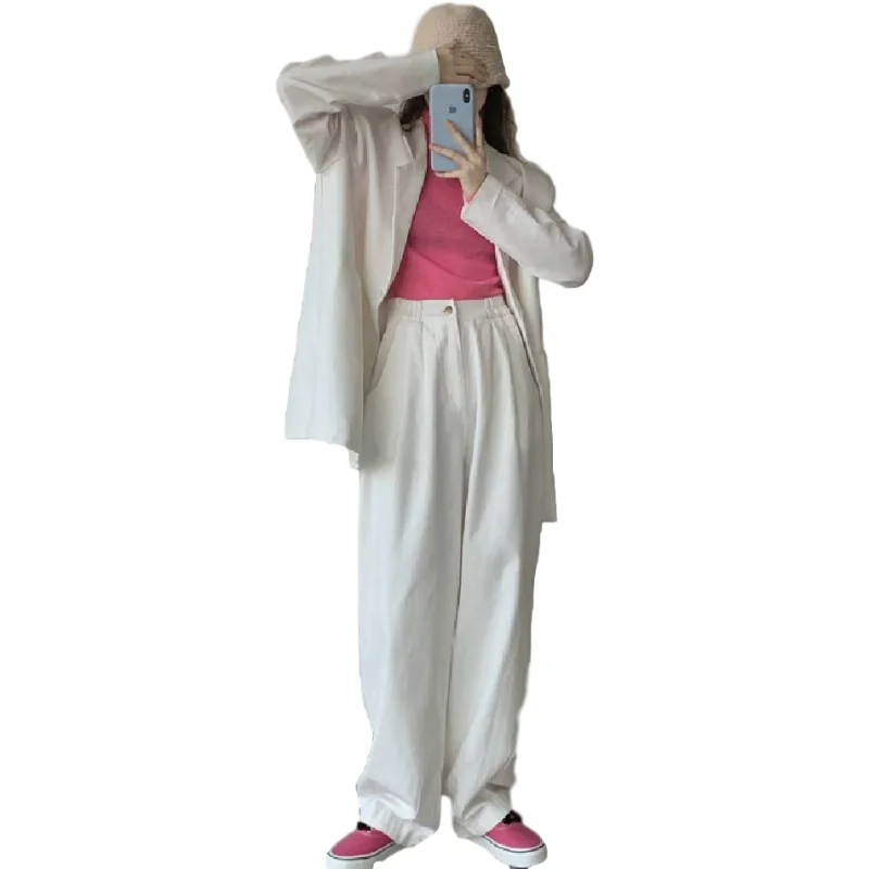 

New Girls Spring Women Suits Long Sleeves Pants Womens Two Piece Suits Sell Separately Oversize